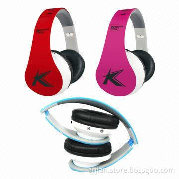 Wireless earphone with memory card reader, FM radio, volume control buttons